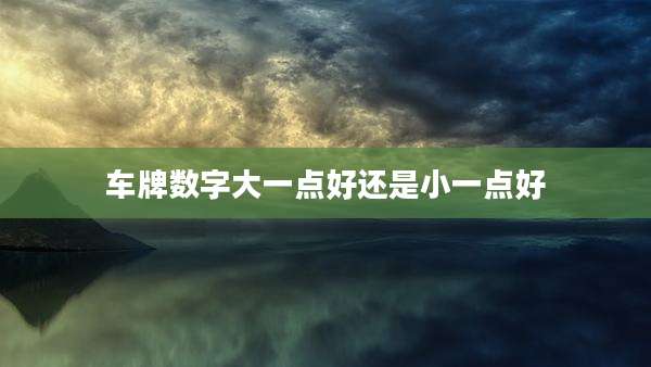 车牌数字大一点好还是小一点好
