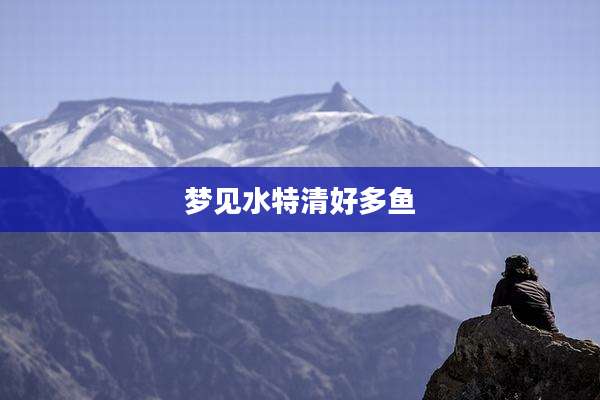 梦见水特清好多鱼