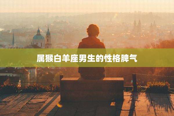 属猴白羊座男生的性格脾气