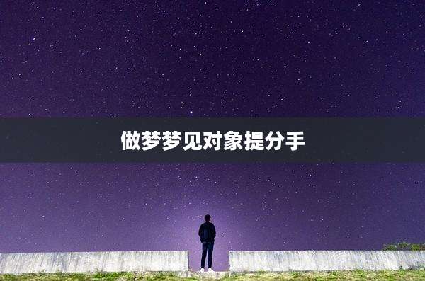 做梦梦见对象提分手