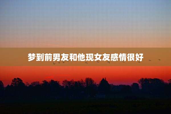梦到前男友和他现女友感情很好