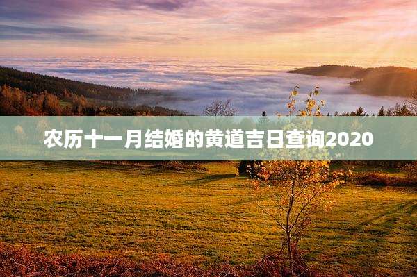 农历十一月结婚的黄道吉日查询2020