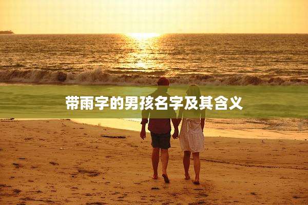 带雨字的男孩名字及其含义