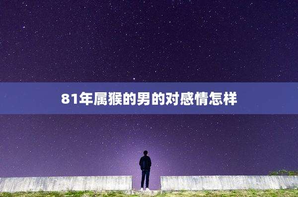 81年属猴的男的对感情怎样