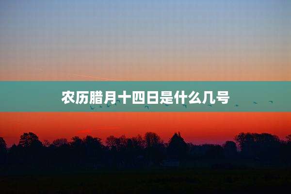 农历腊月十四日是什么几号