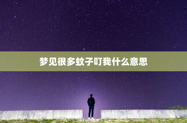 梦见很多蚊子叮我什么意思