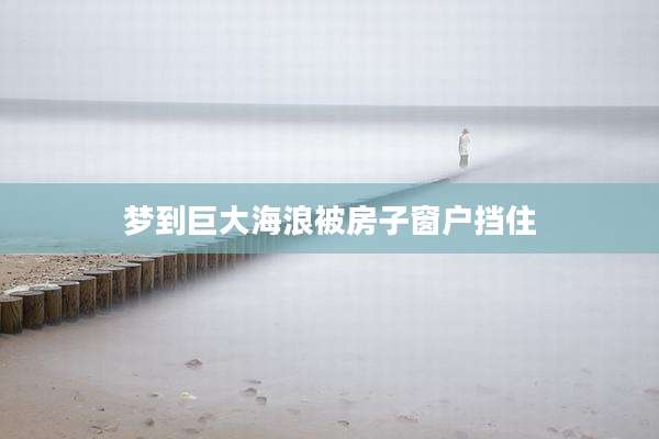 梦到巨大海浪被房子窗户挡住