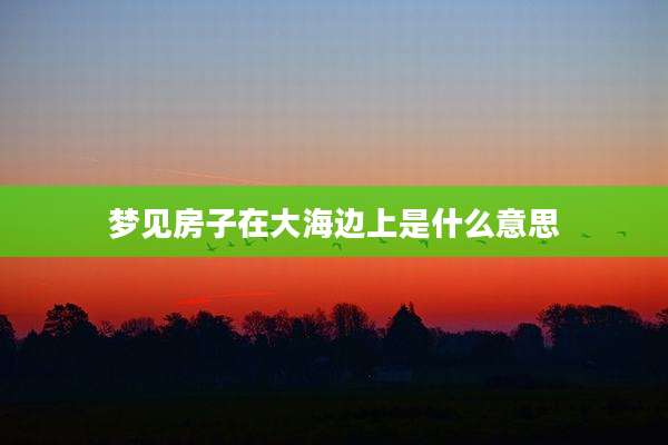 梦见房子在大海边上是什么意思