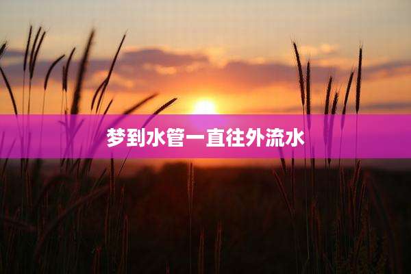 梦到水管一直往外流水