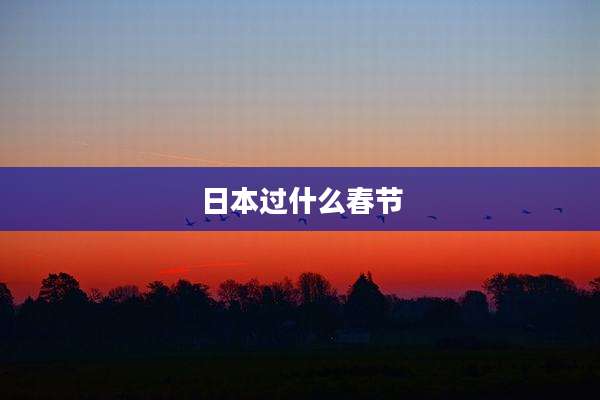 日本过什么春节