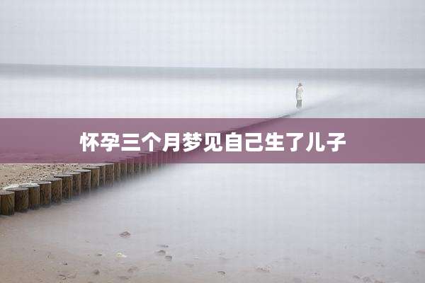 怀孕三个月梦见自己生了儿子
