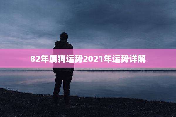 82年属狗运势2021年运势详解