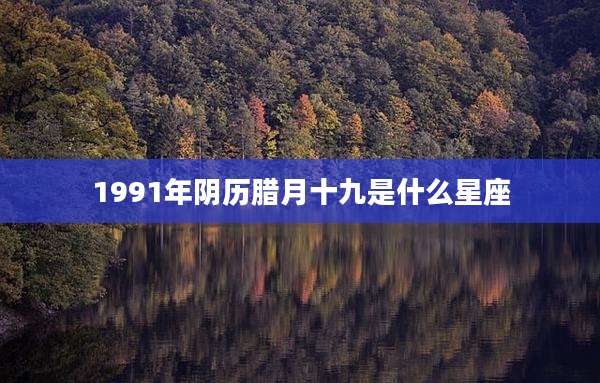 1991年阴历腊月十九是什么星座