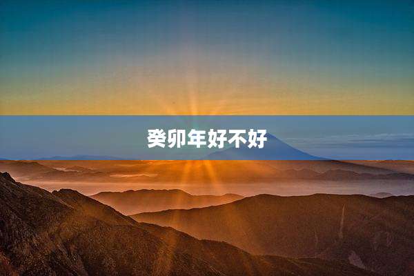 癸卯年好不好