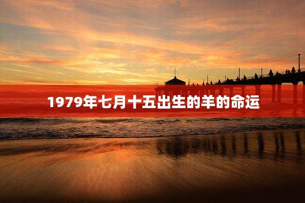 1979年七月十五出生的羊的命运