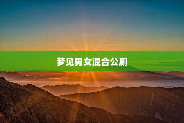 梦见男女混合公厕