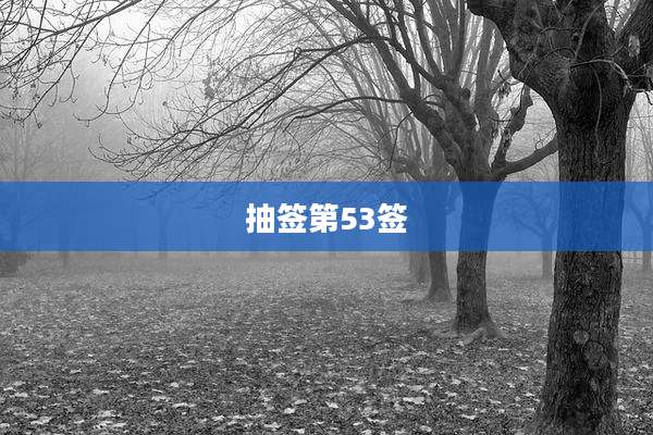 抽签第53签
