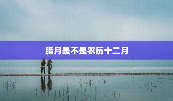 腊月是不是农历十二月