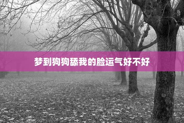 梦到狗狗舔我的脸运气好不好