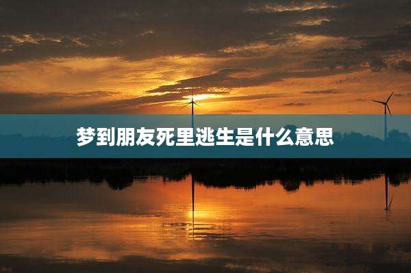 梦到朋友死里逃生是什么意思