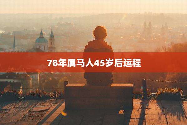 78年属马人45岁后运程