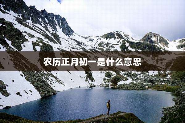 农历正月初一是什么意思