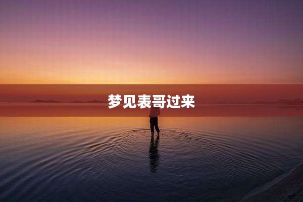 梦见表哥过来