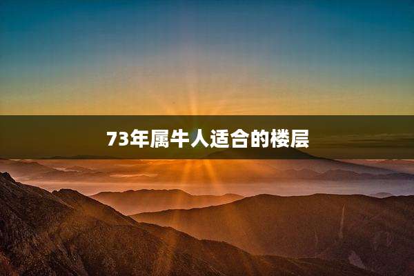 73年属牛人适合的楼层