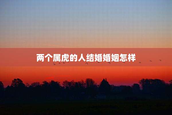 两个属虎的人结婚婚姻怎样