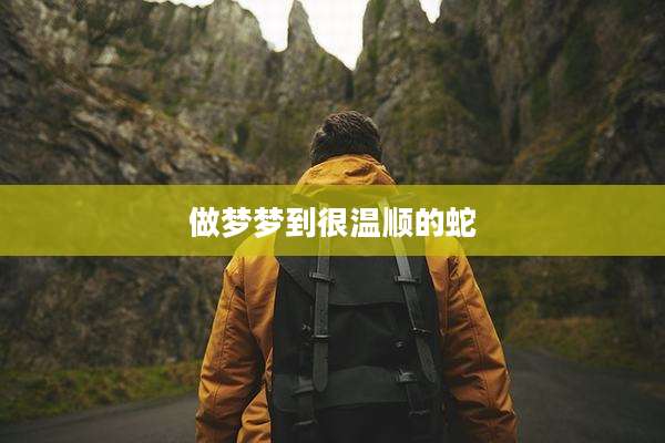 做梦梦到很温顺的蛇