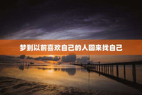 梦到以前喜欢自己的人回来找自己