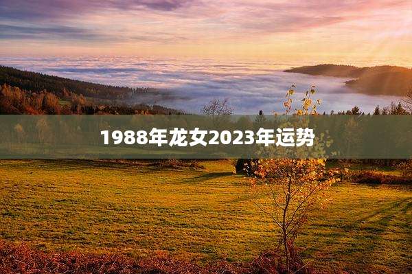 1988年龙女2023年运势