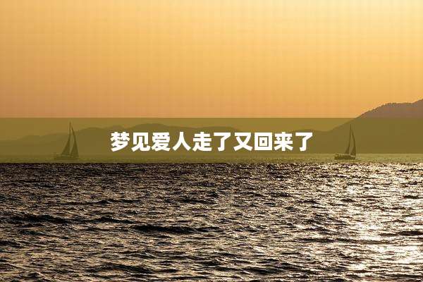 梦见爱人走了又回来了