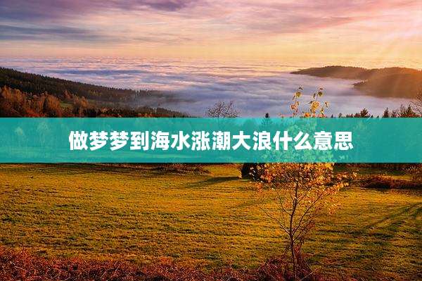 做梦梦到海水涨潮大浪什么意思