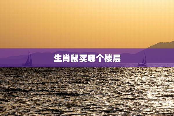 生肖鼠买哪个楼层