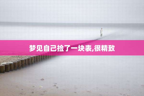 梦见自己捡了一块表,很精致