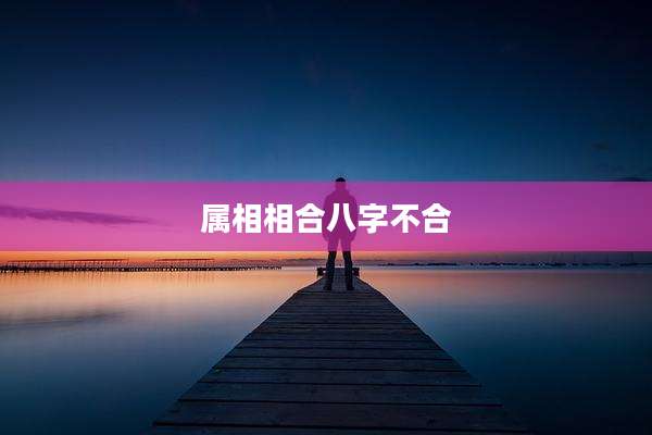 属相相合八字不合