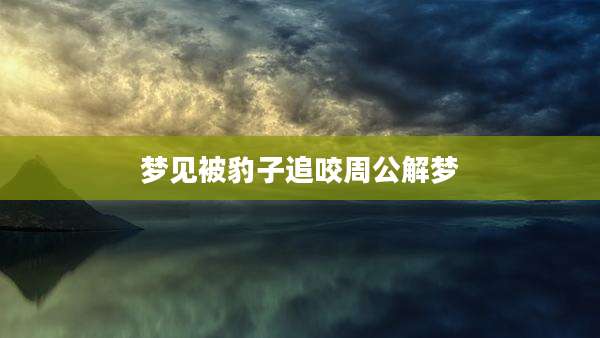 梦见被豹子追咬周公解梦