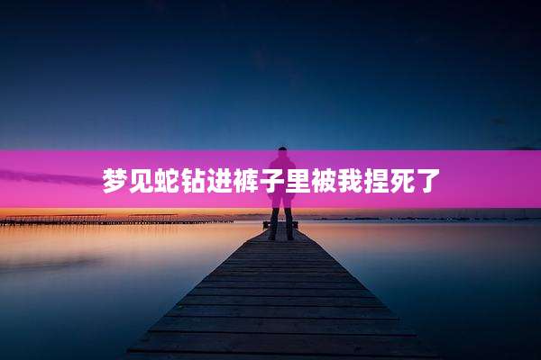 梦见蛇钻进裤子里被我捏死了