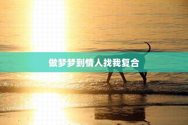 做梦梦到情人找我复合