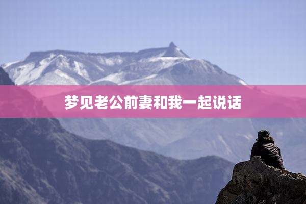 梦见老公前妻和我一起说话