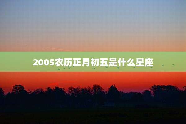 2005农历正月初五是什么星座