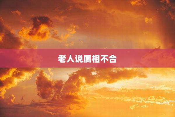 老人说属相不合