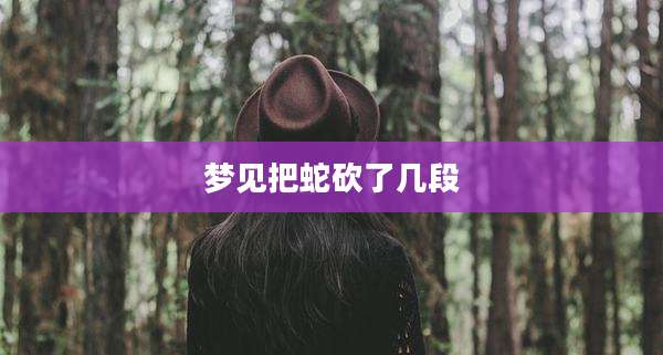 梦见把蛇砍了几段