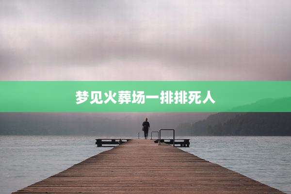 梦见火葬场一排排死人