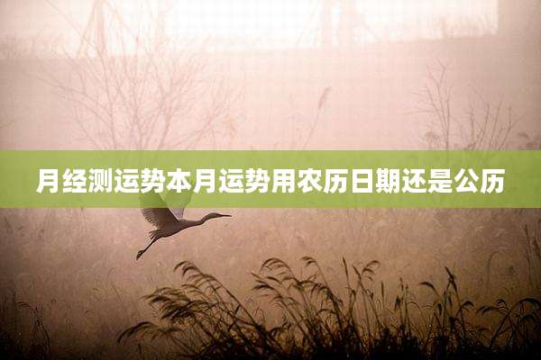 月经测运势本月运势用农历日期还是公历
