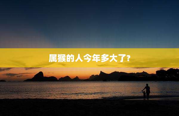 属猴的人今年多大了?