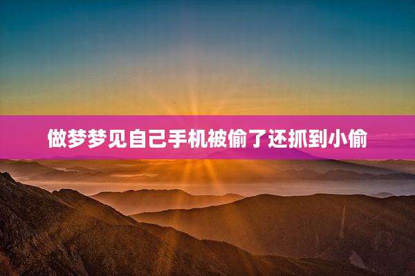 做梦梦见自己手机被偷了还抓到小偷