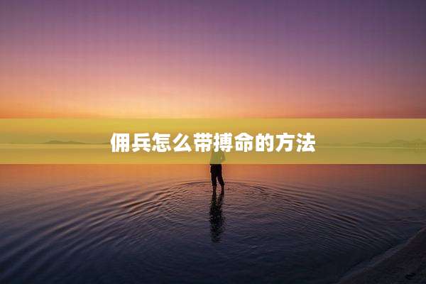 佣兵怎么带搏命的方法