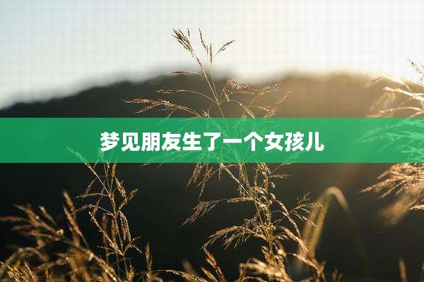 梦见朋友生了一个女孩儿